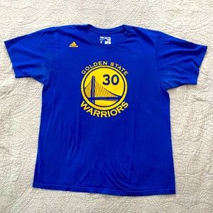 Large Adidas “the go to tee” Golden State Warriors Steph Curry shirt with number